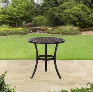 lot 11861 image: Sunjoy Cahill 28 in. Aluminum Accent Table, Black