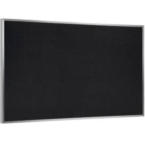 lot 11871 image: 36.0 x 46.5 Recycled Rubber Bulletin Board, Solid Black Rubber, Aluminum Frame