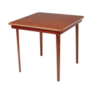 lot 11887 image: Hardwood Classic Straight Edge Folding Card table - Cherry
