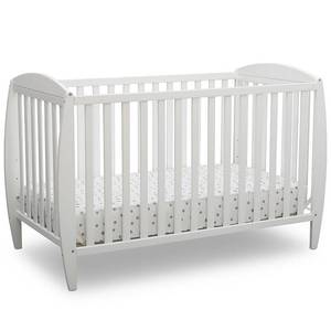 lot 11928 image: Delta Children Taylor 4-in-1 Convertible Baby Crib - Bianca White