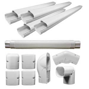 lot 11940 image: PIONEER Decorative PVC Slim Line Cover Kit for Mini Split Air Conditioners and Heat Pumps
