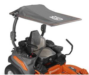 lot 11945 image: Husqvarna Zero Turn Sun Canopy Riding Mower Accessories, OrangeGray