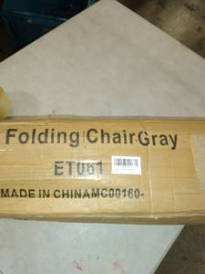 lot 8732 image: Camabel large folding Camping Chair grey