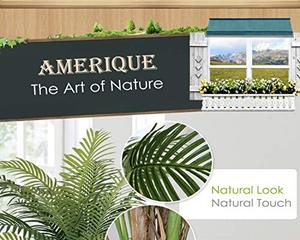 lot 7025 image: AMERIQUE Gorgeous & Unique 6 Feet Five Head Yucca Artificial Plant Tree with 151 Leaves, Pre-Potted with Nursery Pot, Feel Real Technology, Green