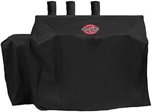 lot 10231 image: Char-Griller 8080 3-Burner Dual Fuel Expandable Gas & Charcoal Outdoor Grill Cover, Black