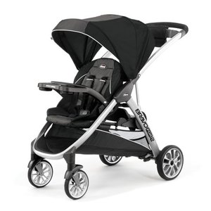 lot 5477 image: Chicco BravoFor2 StandingSitting Double Stroller, Iron