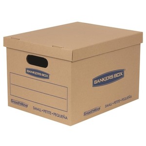 lot 5478 image: 12-in W x 10-in H x 15-in D SmoothMove Classic 5-Pack Small Recycled Cardboard Moving Box with Handle Holes