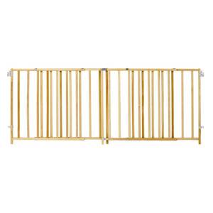 lot 7030 image: Toddleroo by North States Natural Wood Extra Wide Swing Baby Gate, 60- 103