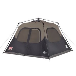 lot 7051 image: Coleman 6-Person Cabin Camping Tent with Instant Setup, 1 Room, Gray