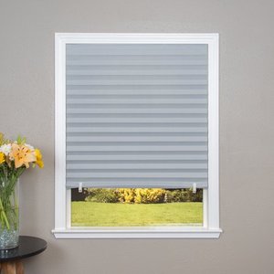 lot 8754 image: Original Room Darkening Pleated Paper Shades Gray 36 x 72, 6-Pack