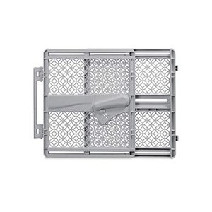 lot 8757 image: Summer Indoor &amp Outdoor Multi-Function Walk-Thru Plastic Gate Baby Gate, Gray - 28in Tall, Fits Openings 26in-41in Wide Without Hinge and 27.5in-42in Wide with Hinge, Baby and Pet Gate