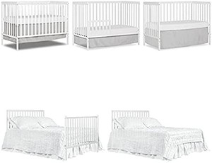 lot 8771 image: Dream On Me Synergy 5-in-1 Convertible Crib in White, Greenguard Gold Certified