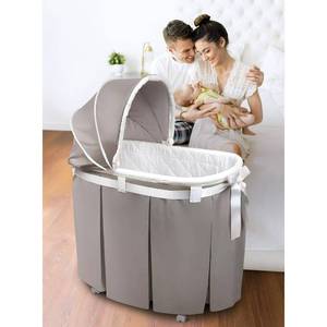 lot 8778 image: Wishes Oval Bassinet - Full Length Skirt