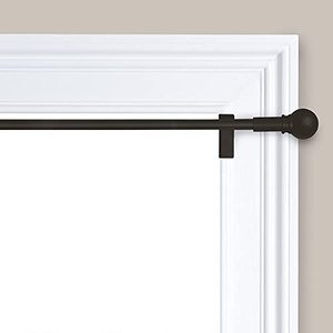 lot 9591 image: Maytex 6099 Easy to Install Adjustable Tension Decorative Window Curtain Rod, 48 inches to 84 inches, Oil Rubbed Bronze