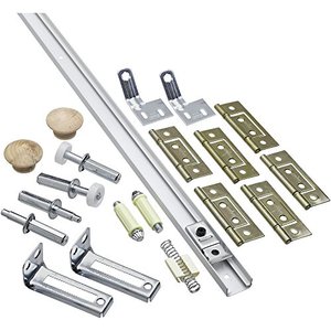 lot 9605 image: National Hardware N343-731 Folding Door Hardware Set, 60 inch, White