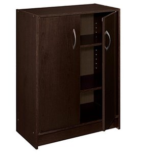 lot 9657 image: ClosetMaid 8925 2-Door Stackable Laminate Organizer, Espresso