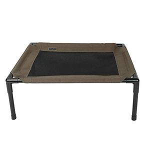 lot 9665 image: Confote Indoor or Outdoor Dog Bed Products Elevated Pet Cot Portable Breathable Mat Durable Oxford Fabric, No-Slip L Feet Brown