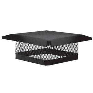 lot 9669 image: Master Flow 13 in. x 13 in. Galvanized Steel Fixed Chimney Cap in Black