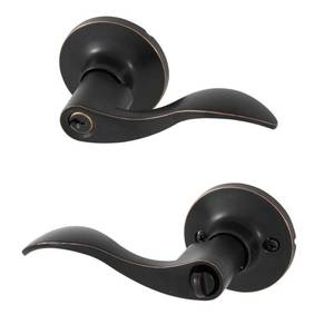 lot 10275 image: Honeywell Wave Lever Entry Door Lock, Oil Rubbed Bronze