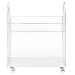 lot 10281 image: Babyletto Presto Acrylic Bookcase and Cart - Clear