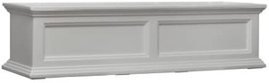 lot 10283 image: Mayne Fairfield 5823W Window Box Planter, 4-Foot, White