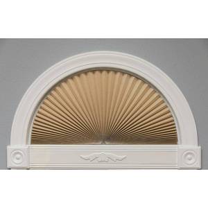 lot 22447 image: Original Arch Light Blocking Pleated Fabric Shade, Natural, 72 x 36