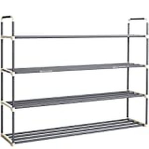 lot 22448 image: 24 Pairs Shoe Rack Organizer Storage Bench - Organize Your Closet Cabinet or Entryway - Easy to Assemble - No Tools Required