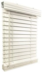 lot 22452 image: 2 Cordless Faux Wood Blind 71.5 W x 36 H, Inside Mount