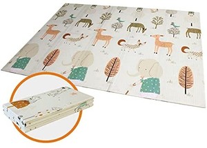 lot 22470 image: Baby Folding mat Play mat Extra Large Foam playmat Crawl mat Reversible Waterproof Portable Double Sides Kids Baby Toddler Outdoor or Indoor Use Non Toxic, Colorful 57x76x0.4in