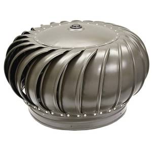lot 22485 image: Master Flow 14 in. Aluminum Internally Braced Turbine Head in Weathered Wood, Weatherwood