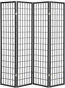 lot 22502 image: ORE International R530-4 4-Panel Room Divider, Black
