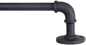 lot 22504 image: Kenney Adler IndoorOutdoor Rust-Resistant Wrap Around Curtain Rod, 28-48, Black