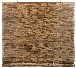 lot 22505 image: Radiance Cord Free, Roll-up Reed Shade, Natural, 48 x 72, Cocoa