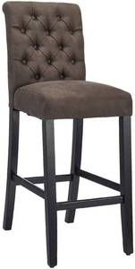 lot 8764 image: Canglong Tufted Kitchen counter bar stool black