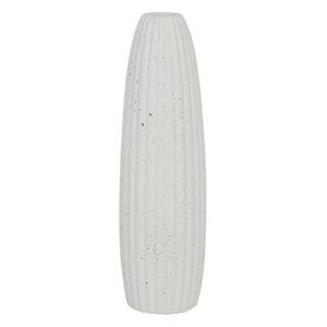 lot 252 image: Tall Speckled White Cylinder Vase, 5.5 x 18 - 5 x 5 x 18