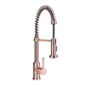 lot 275 image: Brienza Antique Copper Residential Spring-coil Kitchen Faucet Retail$224.49
