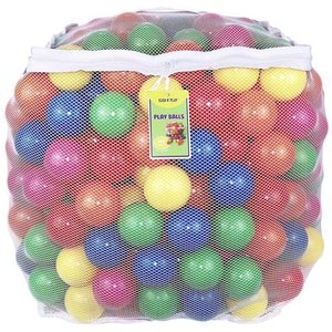 lot 306 image: Click N Play Pack of 400 Phthalate Free BPA Free Crush Proof Plastic Ball, Pit Balls - 6 Bright Colors in Reusable and Durable Storage Mesh Bag with Zipper