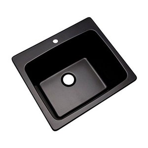 lot 310 image: Thermocast 32199NSC Wakefield Composite Utility Sink with One Hole, 25-Inch, Black Natural Stone