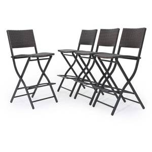 lot 332 image: Margarita Outdoor Wicker Barstool (Set of 4) by Christopher Knight Home Retail$349.99