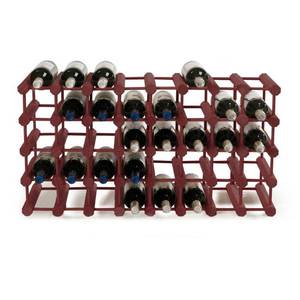 lot 335 image: Modular 40 Bottle Pine Wine Rack (Mahogany)