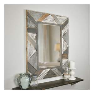 lot 343 image: FirsTime & Co. FirsTime� Silas Salvaged Planks Mirror - Grey