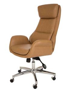 lot 377 image: Glitzhome Mid-Century Modern Leatherette Adjustable Office Chair Retail$272.49