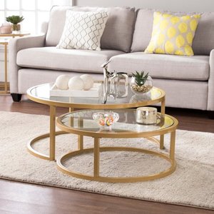 lot 387 image: Southern Enterprises Evelyn Nesting Cocktail Tables