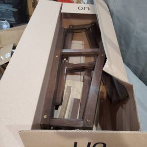 lot 1340 image: BROWN WOODEN SHELF