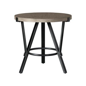 lot 1352 image: Zontini Contemporary Light Brown Round End Table - 24W x 24D x 24H- Retail$105.99