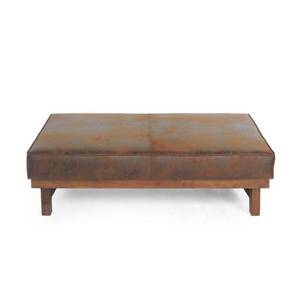 lot 1355 image: Hillman Modern Microfiber Cocktail Ottoman with Wood Frame by Christopher Knight Home- Retail$219.99