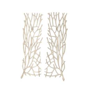 lot 1386 image: Studio 350 Aluminum Wall Decor Set of 2, 10 inches wide, 34 inches high- Retail$108.49
