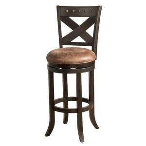 lot 1400 image: Brantley Swivel Counter Height Barstool Deep BronzeBrown - Hillsdale Furniture