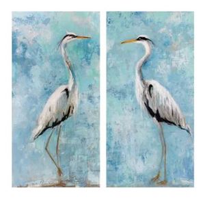 lot 228 image: Heron I & II by Sally Swatland Wrapped C
