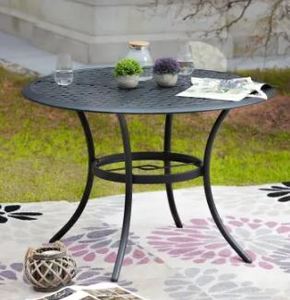 lot 238 image: PATIO FESTIVAL Outdoor Steel Dining Tabl